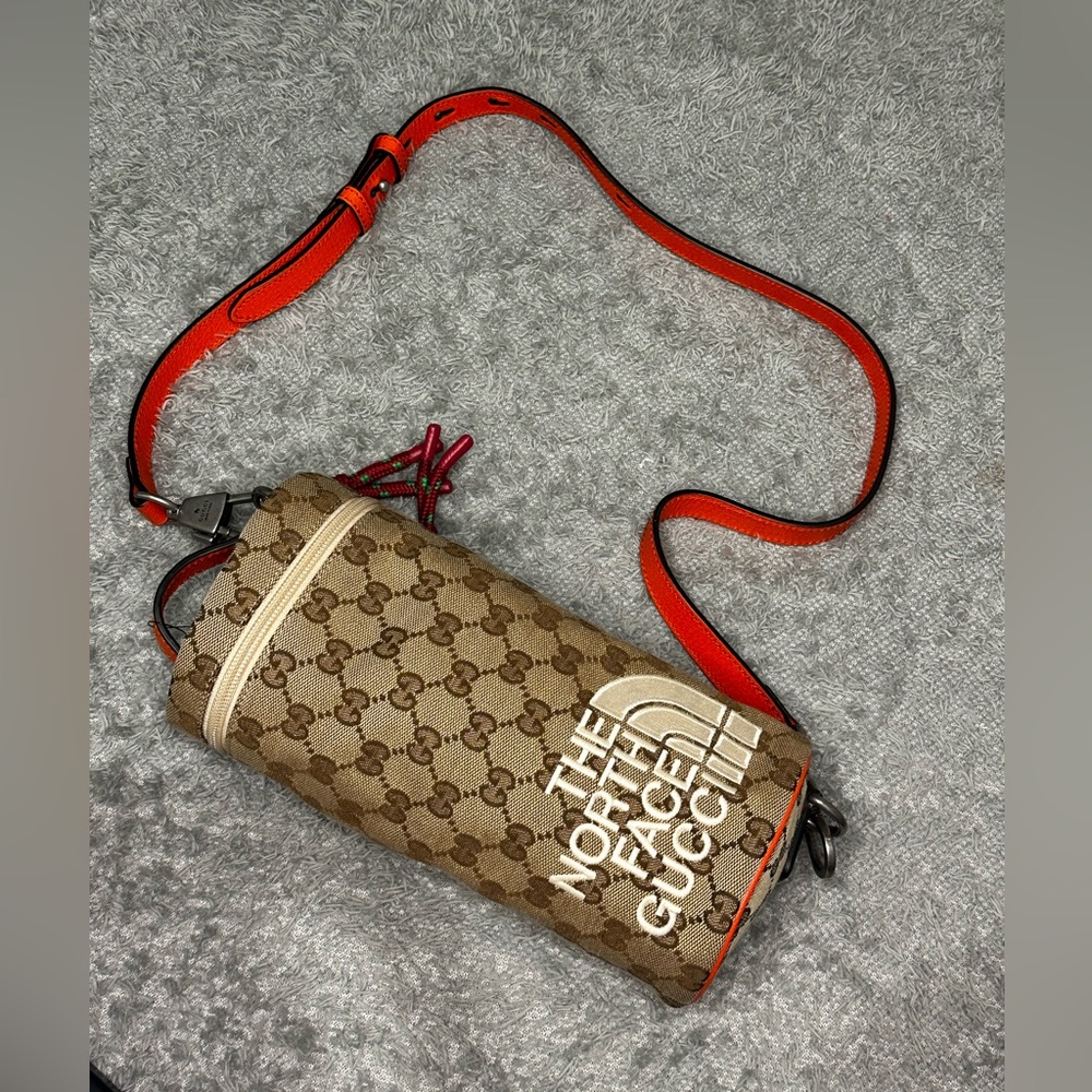Gucci X The North Face Canvas Barrel Shoulder Bag